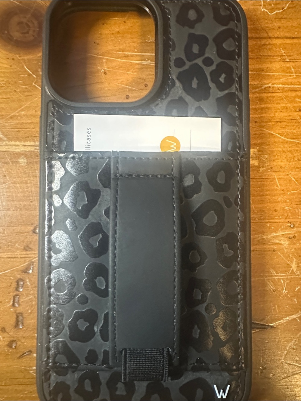 WALLI Phone Case with Black Leopard Print and Card Slot iPhone 14promax - Picture 3 of 3